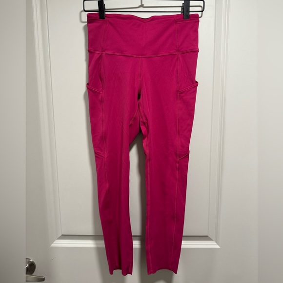 Lululemon Fast and Free 5 Pocket Pink Leggings 23” - Picture 2 of 7